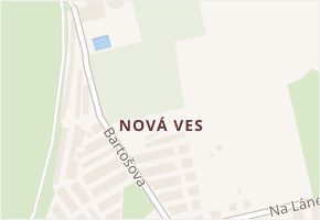 Nová Ves v obci Ostrava - mapa části obce
