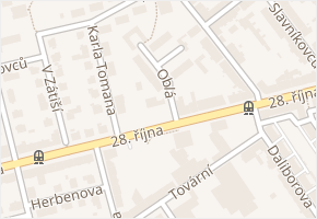 Oblá v obci Ostrava - mapa ulice