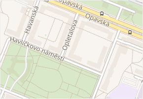 Opletalova v obci Ostrava - mapa ulice