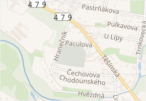 Paculova v obci Ostrava - mapa ulice