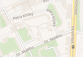 Petra Křičky v obci Ostrava - mapa ulice