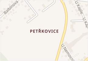 Petřkovice v obci Ostrava - mapa části obce