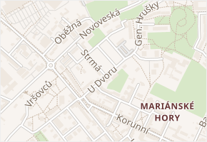 Pflegrova v obci Ostrava - mapa ulice