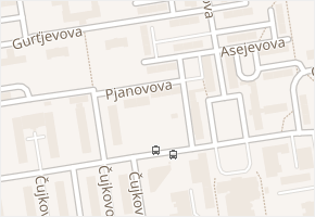 Pjanovova v obci Ostrava - mapa ulice