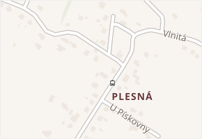 Plesná v obci Ostrava - mapa městské části