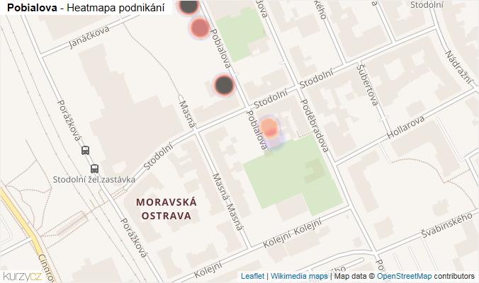 Mapa Pobialova - Firmy v ulici.
