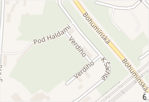 Pod Haldami v obci Ostrava - mapa ulice