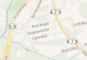 Pod Kaplí v obci Ostrava - mapa ulice