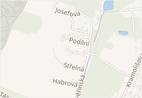 Podílní v obci Ostrava - mapa ulice