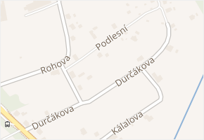 Podlesní v obci Ostrava - mapa ulice