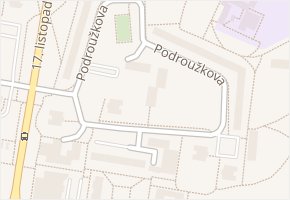 Podroužkova v obci Ostrava - mapa ulice