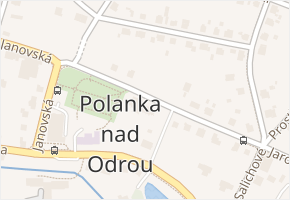 Polanka nad Odrou v obci Ostrava - mapa části obce