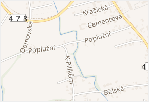 Poplužní v obci Ostrava - mapa ulice