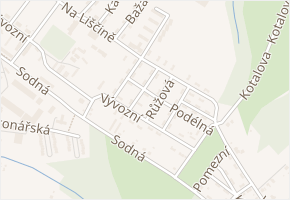 Pramenná v obci Ostrava - mapa ulice