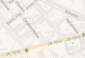 Pražákova v obci Ostrava - mapa ulice