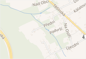 Přední v obci Ostrava - mapa ulice