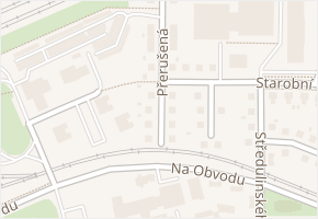 Přerušená v obci Ostrava - mapa ulice
