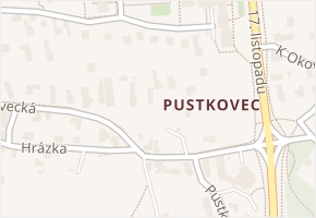 Pustkovec v obci Ostrava - mapa městské části