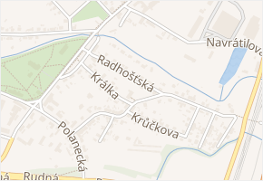 Radhošťská v obci Ostrava - mapa ulice