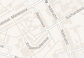 Repinova v obci Ostrava - mapa ulice