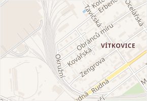 Ryskova v obci Ostrava - mapa ulice