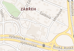 Šaldova v obci Ostrava - mapa ulice