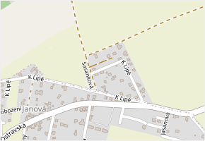 Sasanková v obci Ostrava - mapa ulice