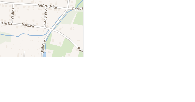 Sedenina v obci Ostrava - mapa ulice