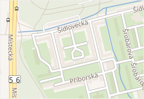 Šídlovecká v obci Ostrava - mapa ulice