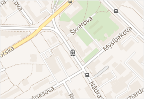 Škrétova v obci Ostrava - mapa ulice