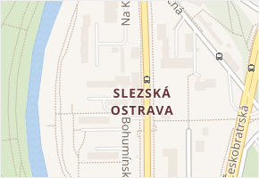 Slezská Ostrava v obci Ostrava - mapa městské části