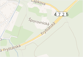 Šporovnická v obci Ostrava - mapa ulice