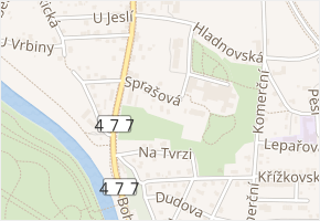 Sprašová v obci Ostrava - mapa ulice