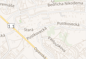 Stará v obci Ostrava - mapa ulice