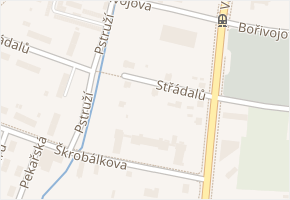 Střádalů v obci Ostrava - mapa ulice