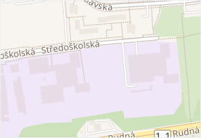 Středoškolská v obci Ostrava - mapa ulice