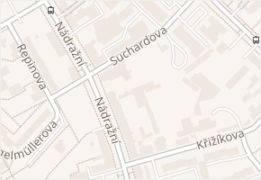 Suchardova v obci Ostrava - mapa ulice