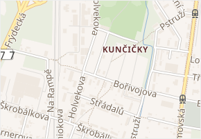 Šupkova v obci Ostrava - mapa ulice