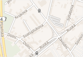 Svatoplukova v obci Ostrava - mapa ulice