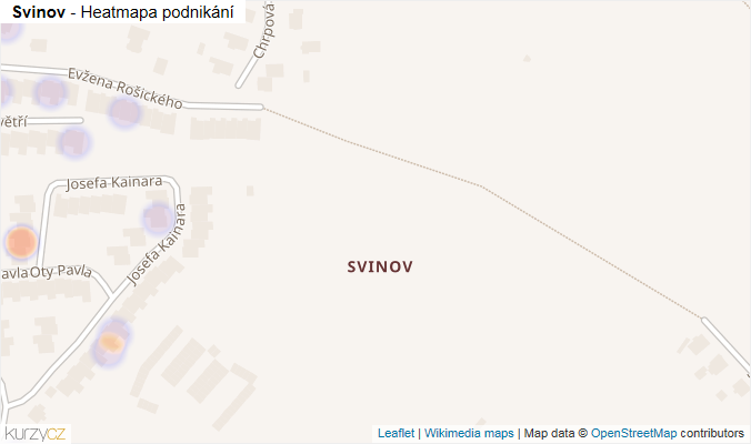 Mapa Svinov - Firmy v části obce.