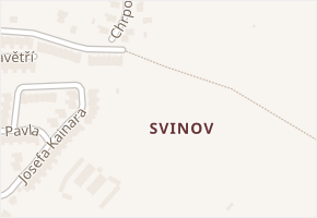 Svinov v obci Ostrava - mapa městské části