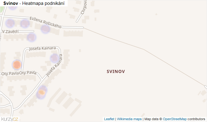 Mapa Svinov - Firmy v městské části.