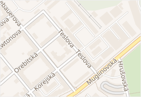 Teslova v obci Ostrava - mapa ulice