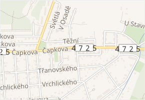 Těžní v obci Ostrava - mapa ulice