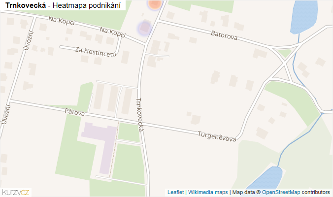 Mapa Trnkovecká - Firmy v ulici.