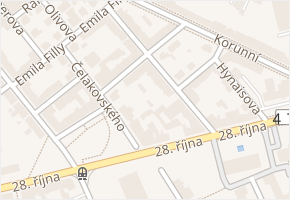 Tvorkovských v obci Ostrava - mapa ulice