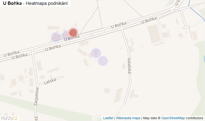 Mapa U Boříka - Firmy v ulici.