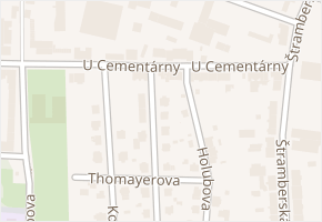 U Cementárny v obci Ostrava - mapa ulice