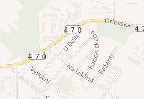 U Dolu v obci Ostrava - mapa ulice