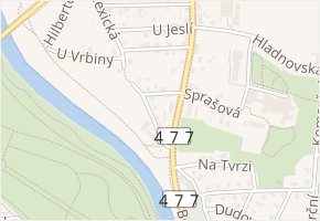 U Jezu v obci Ostrava - mapa ulice